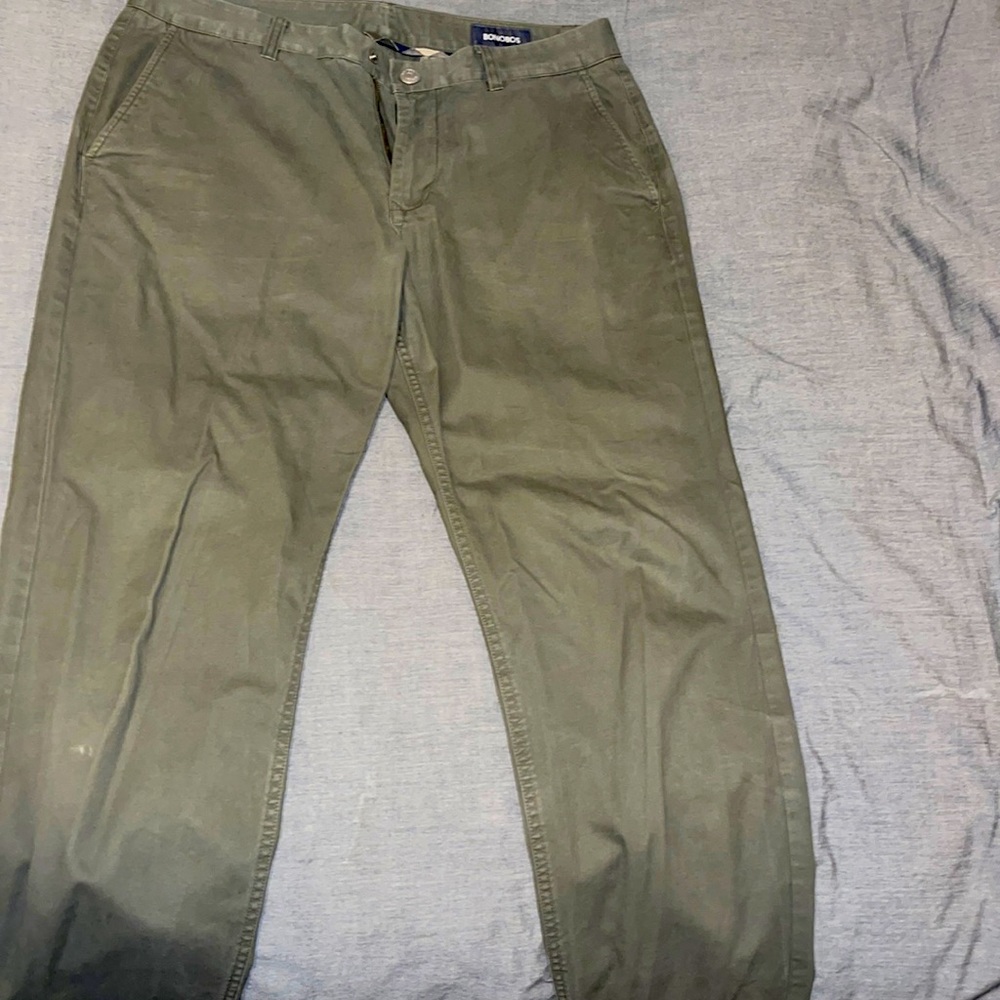 Bonobos, 32 x 32 athletic fit olive chino pants
